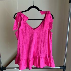 Pink tank top blouse